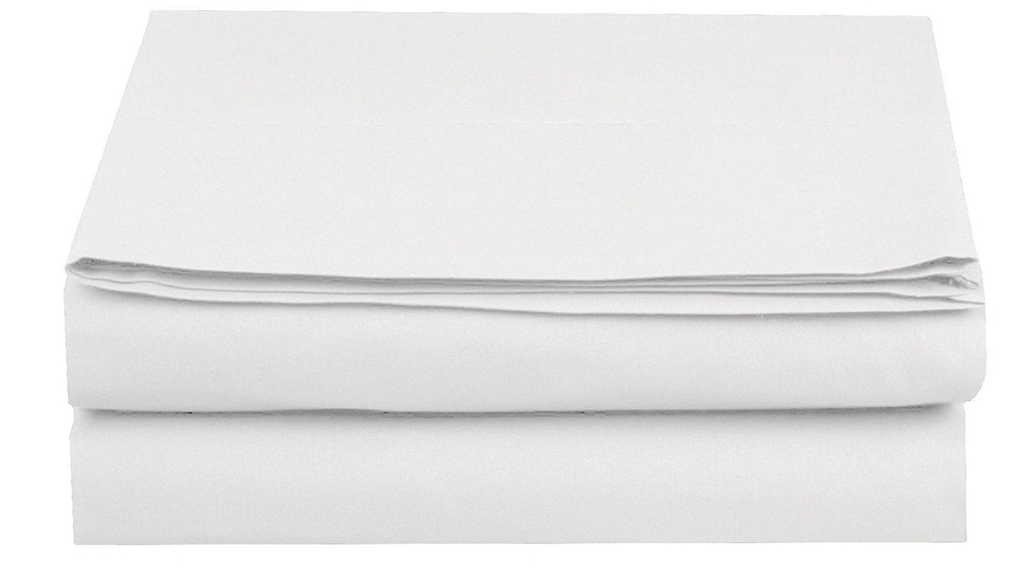 1500 Thread Count 18 Inc Deep Pocket 1-Piece Fitted Sheet, Full Size, White
