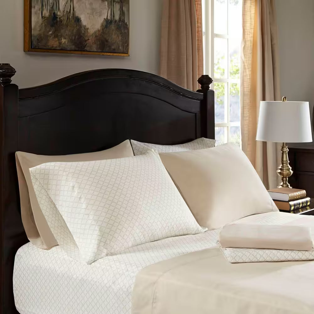 Alexine 16-Piece Brown Polyester Queen Comforter Set