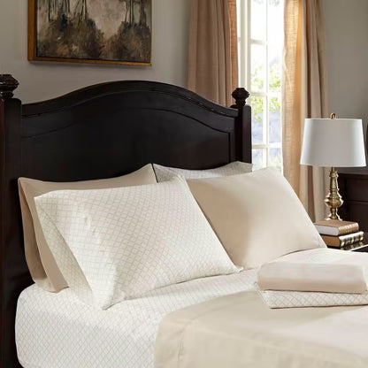 Alexine 16-Piece Brown Polyester Queen Comforter Set