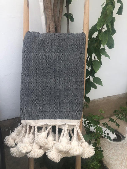 Moroccan Blanket and Throw Cotton Blanket Bohemian Blanket Berber Blanket Hand Woven Handmade Blanket Bedspread Bed Cover,Bedding