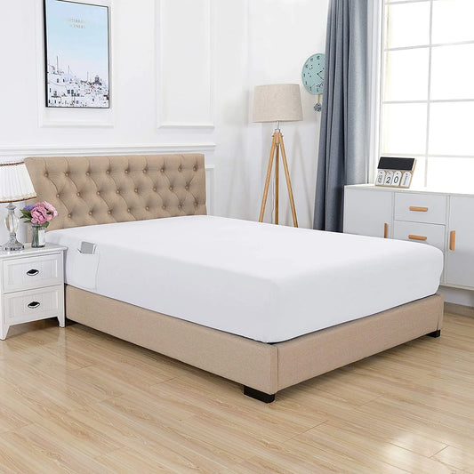 1500 Thread Count 18 Inc Deep Pocket 1-Piece Fitted Sheet, Full Size, White