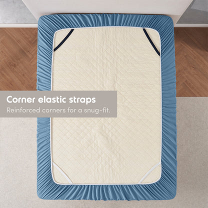 Extra Deep Pocket Twin XL Fitted Sheet Only, Fits 18" to 24" Mattress, Soft Microfiber Fitted Bed Sheet, Blue Heaven