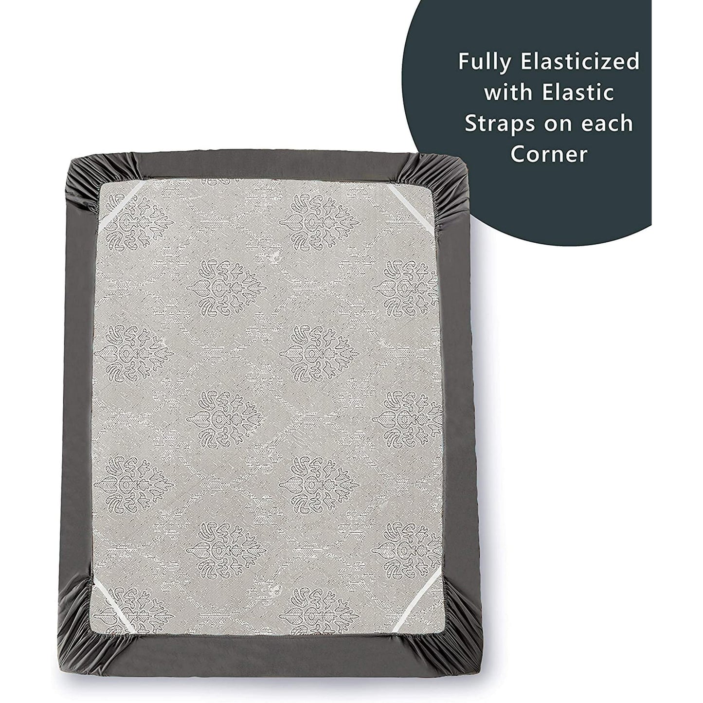 1500 Thread Count 18 Inc Deep Pocket 1-Piece Fitted Sheet, Twin/Twin XL Size, Grey