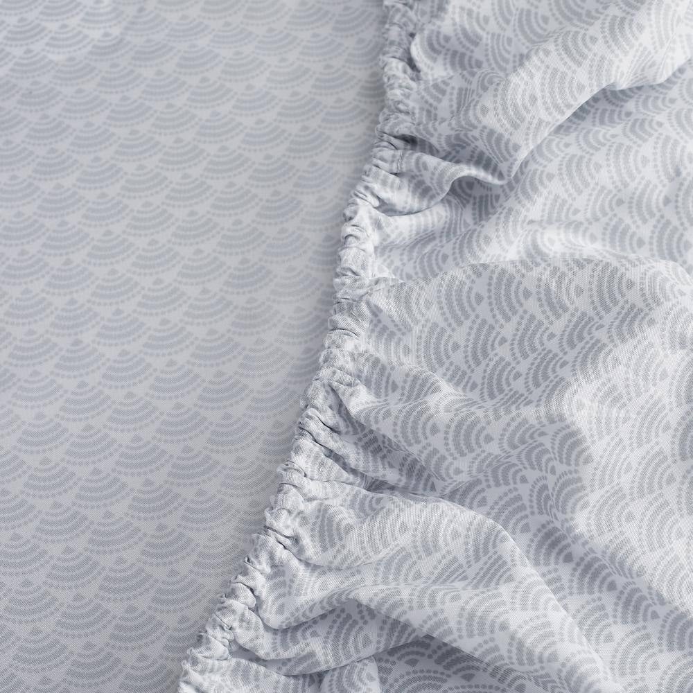 Simply Clean 7 Piece Pleated Bedding Set with Comforter, Bed Pillow Shams and Sheets, Full Set - Grey