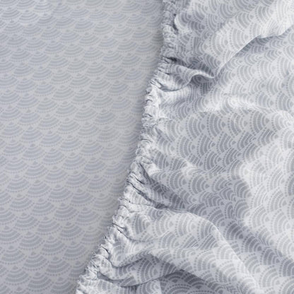 Simply Clean 7 Piece Pleated Bedding Set with Comforter, Bed Pillow Shams and Sheets, Full Set - Grey