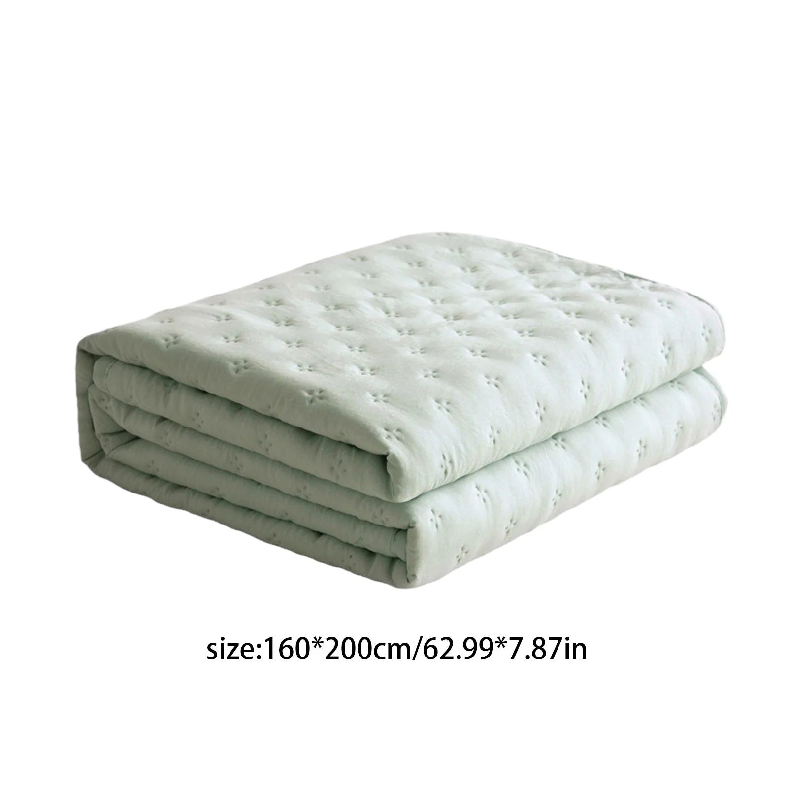 Cooling Blanket, Ice Blanket - Made of Porous Polyester for Superior Humidity Absorption and Breathability - Lightweight, Silky, Home Essentials, (Green, 80X64In)