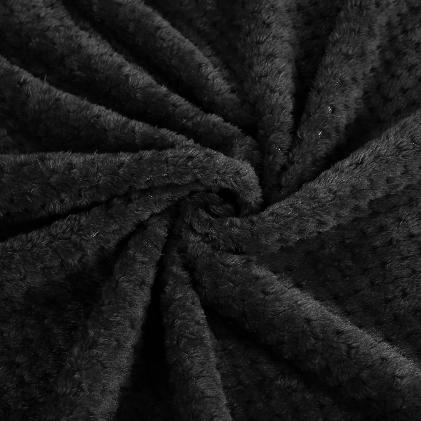 Soft Flannel Fleece Velvet Blanket Black 90" X 90"