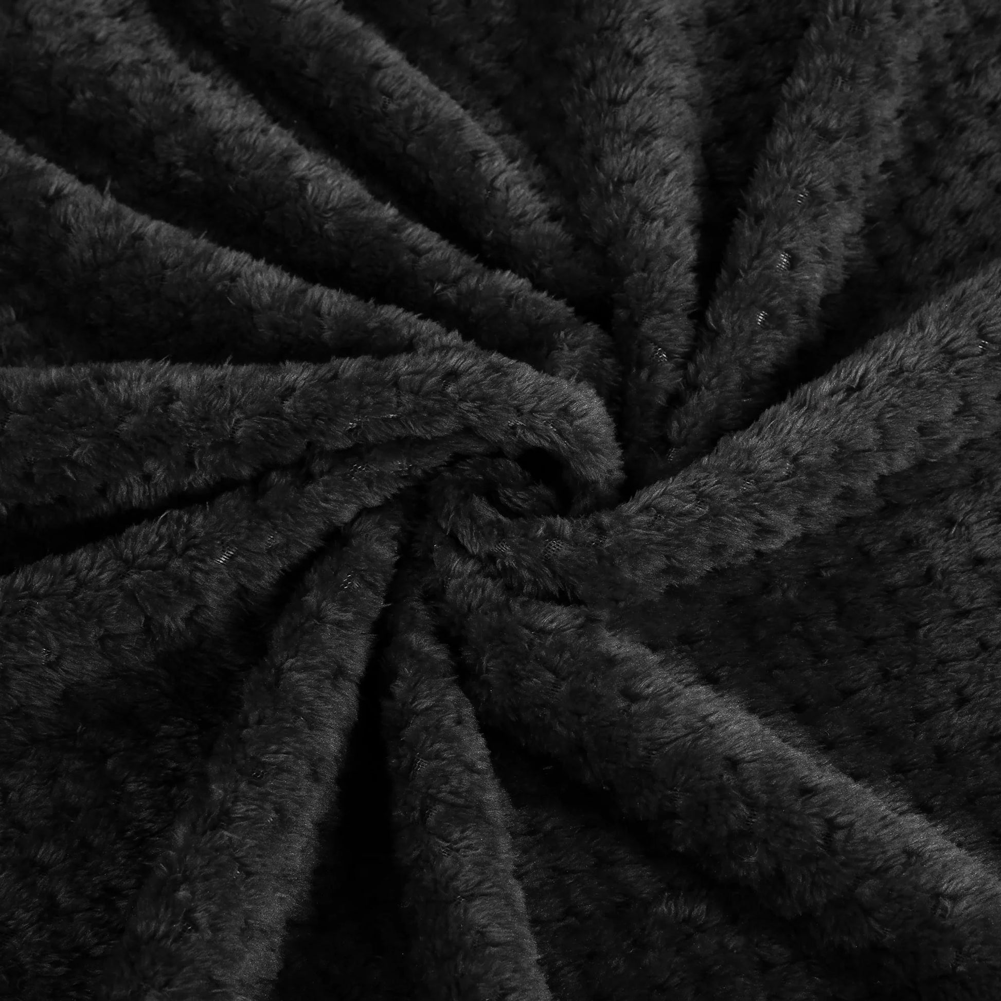 Soft Flannel Fleece Velvet Blanket Black 90" X 90"