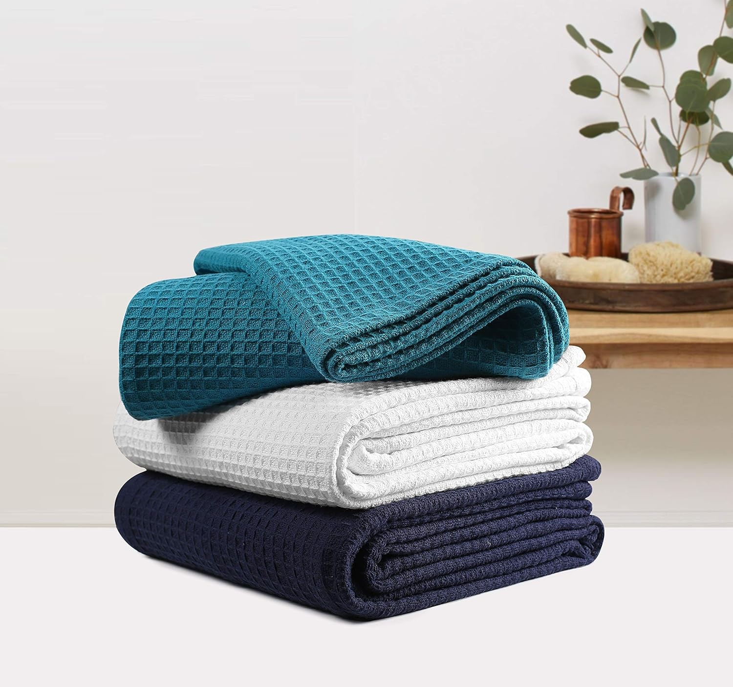 Waffle Weave Blanket Twin 60X90 Inch- White,Cotton Blanket,Twin Blanket,White Blanket,Throw Blanket,Life Confort Blanket,Soft Blanket,All Season Cotton Blanket,Breathable Blanket,Summer Throw Blanket